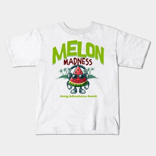 Melon Madness Juicy Adventures Await Kids T-Shirt